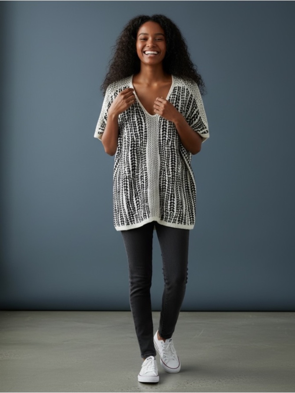 Doleman Sleeve Knit Pullover
